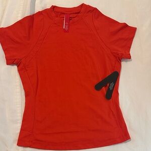 Nike x SKIMS Airy Baby Tee “Ruby” NWT XS Red Fitted Athletic Top